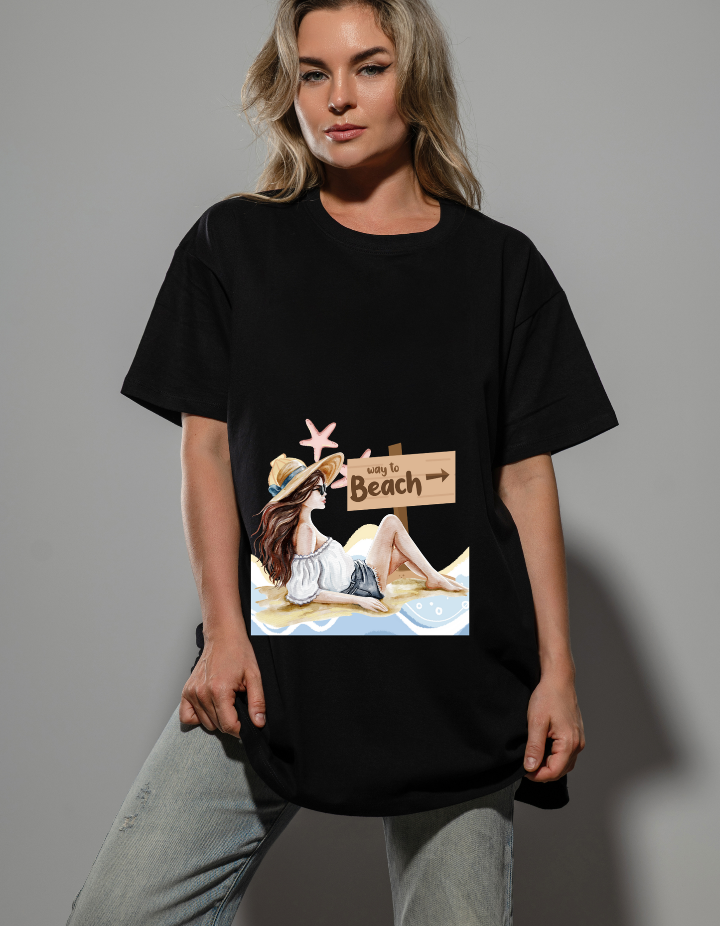 Way to Beach Women's Oversized T-Shirt