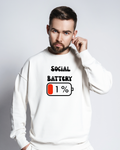 Social battery Down Men's Sweatshirt