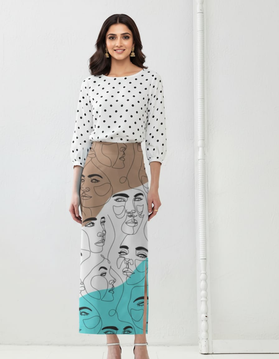 Multi Face Women's Pencil Skirt