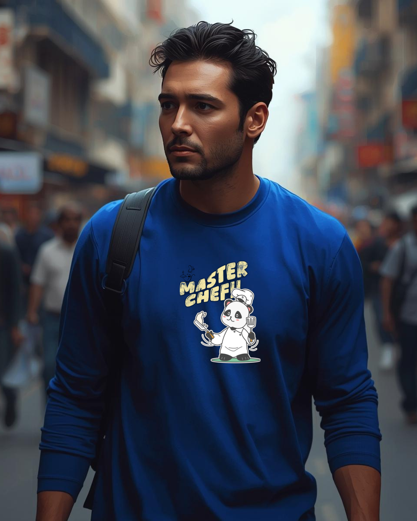 Men's Full Sleeve T-Shirt/ Master chef- panda version