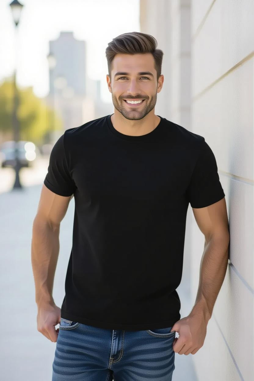 Men's Basic solid colour T-Shirt